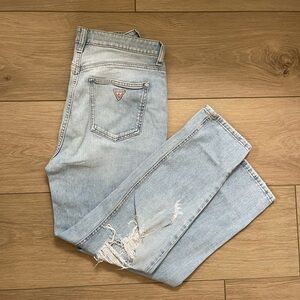 Guess Ripped Light Blue “Mom” Denim Jeans
